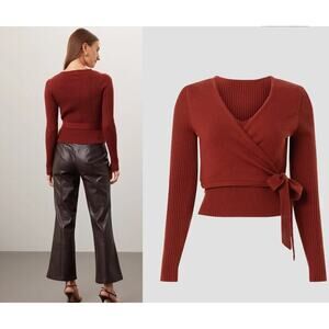 TOCCIN‎ X RTR Knit Wrap Sweater brown size XS